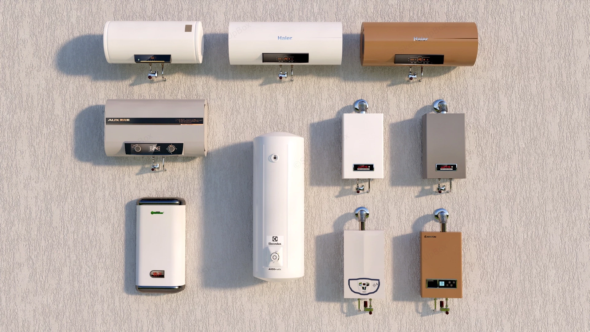 Home Water Heater Collection sketchup model preview - SketchupBox