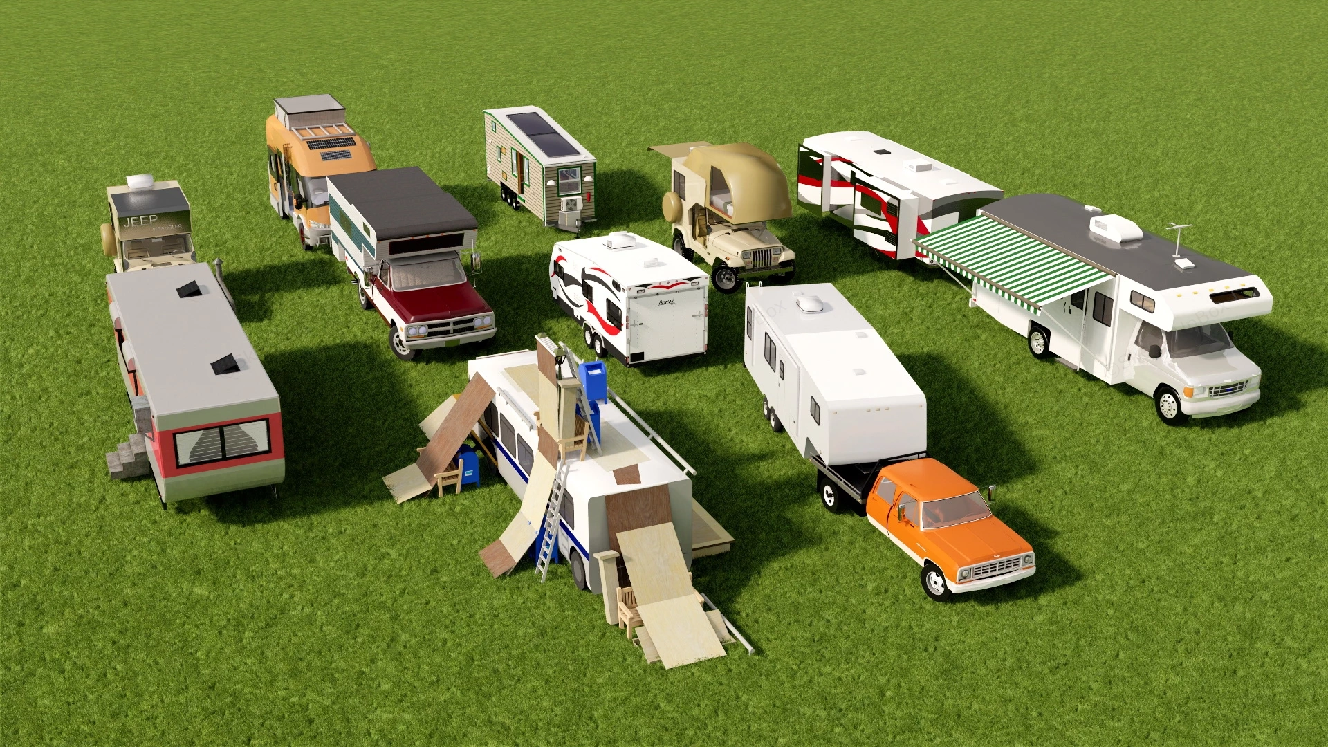 Campervan & Recreational Vehicles sketchup model preview - SketchupBox