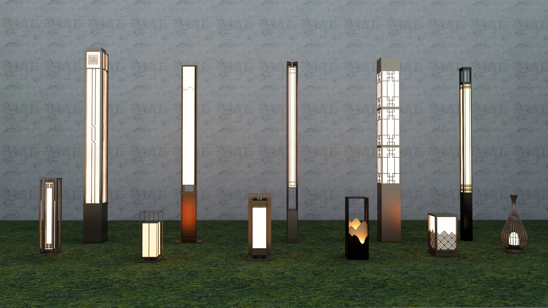 Yard & Garden Lawn Lights sketchup model preview - SketchupBox