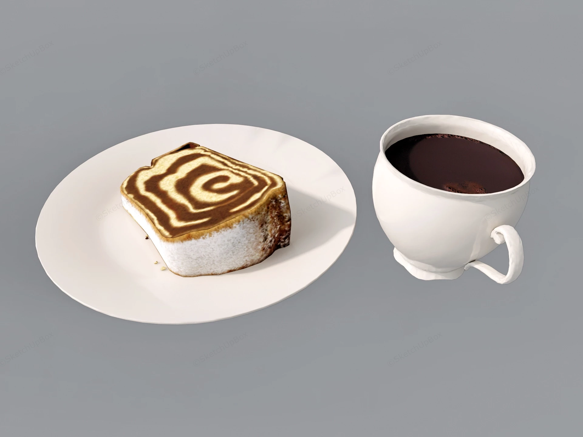 Coffee And Bread sketchup model preview - SketchupBox