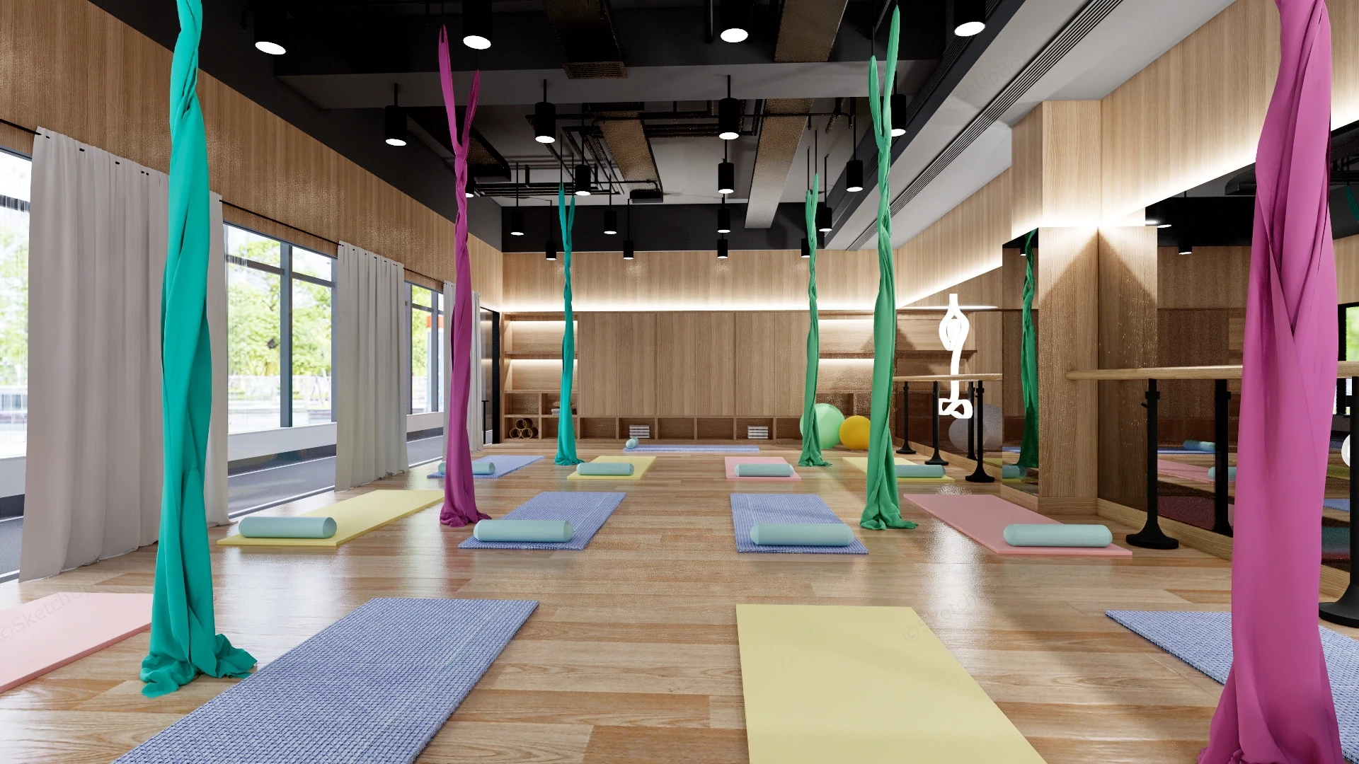 Office Fitness Center Design Ideas sketchup model preview - SketchupBox