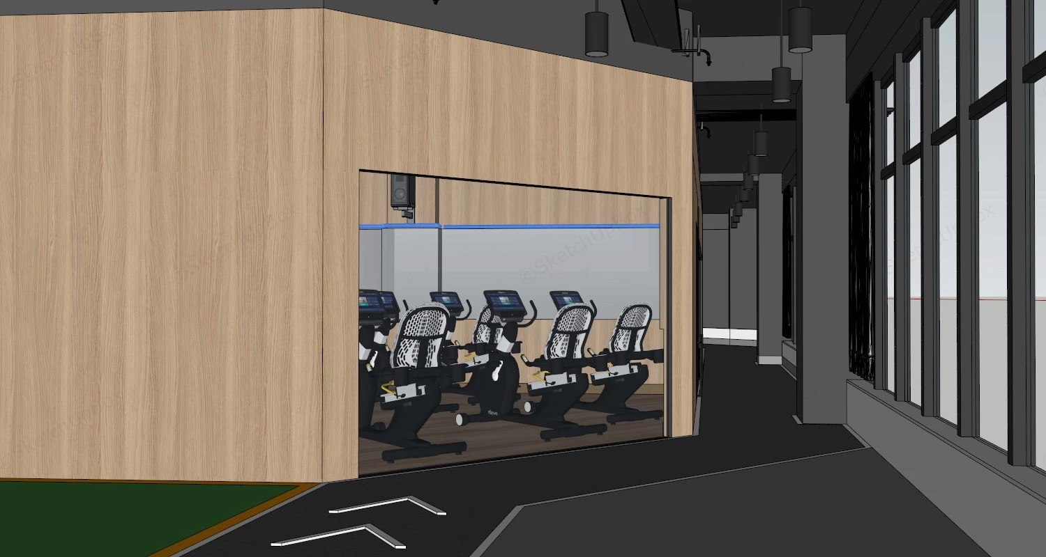 Office Fitness Center Design Ideas sketchup model preview - SketchupBox