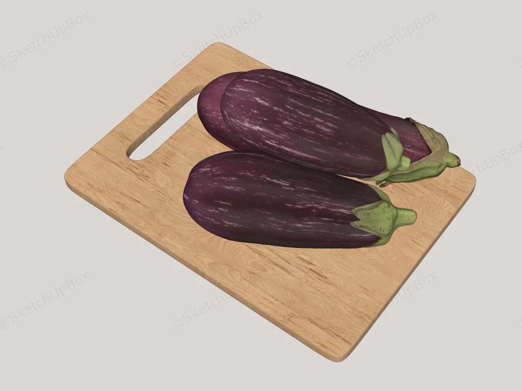 Eggplant Fruit sketchup model preview - SketchupBox