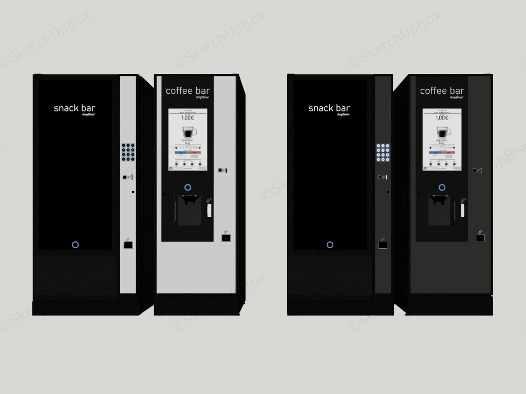 Snack & Coffee Vending Machines sketchup model preview - SketchupBox