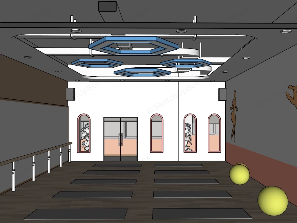 Dance Studio Room sketchup model preview - SketchupBox