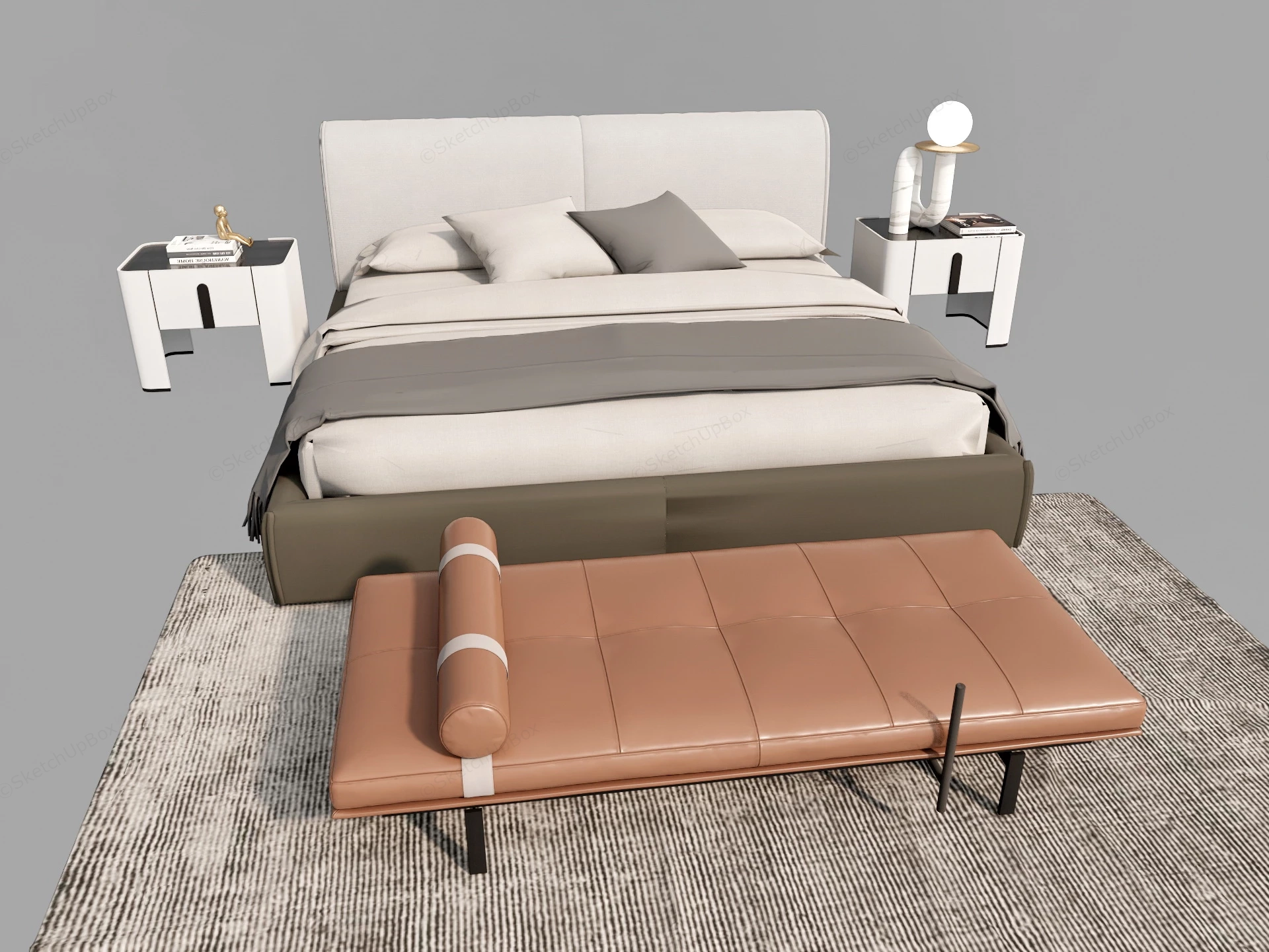 4 Piece Bedroom Set sketchup model preview - SketchupBox
