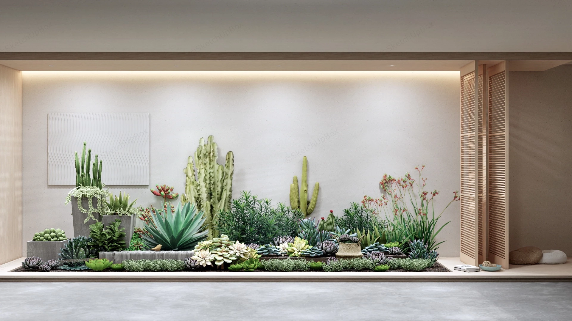 Beautiful Patio Garden sketchup model preview - SketchupBox