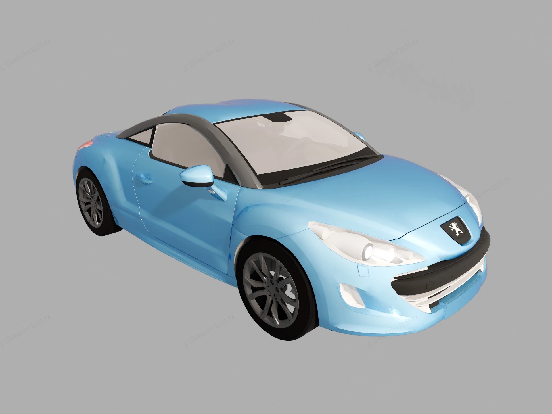 Peugeot RCZ Coupe sketchup model preview - SketchupBox