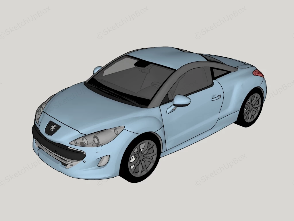 Peugeot RCZ Coupe sketchup model preview - SketchupBox
