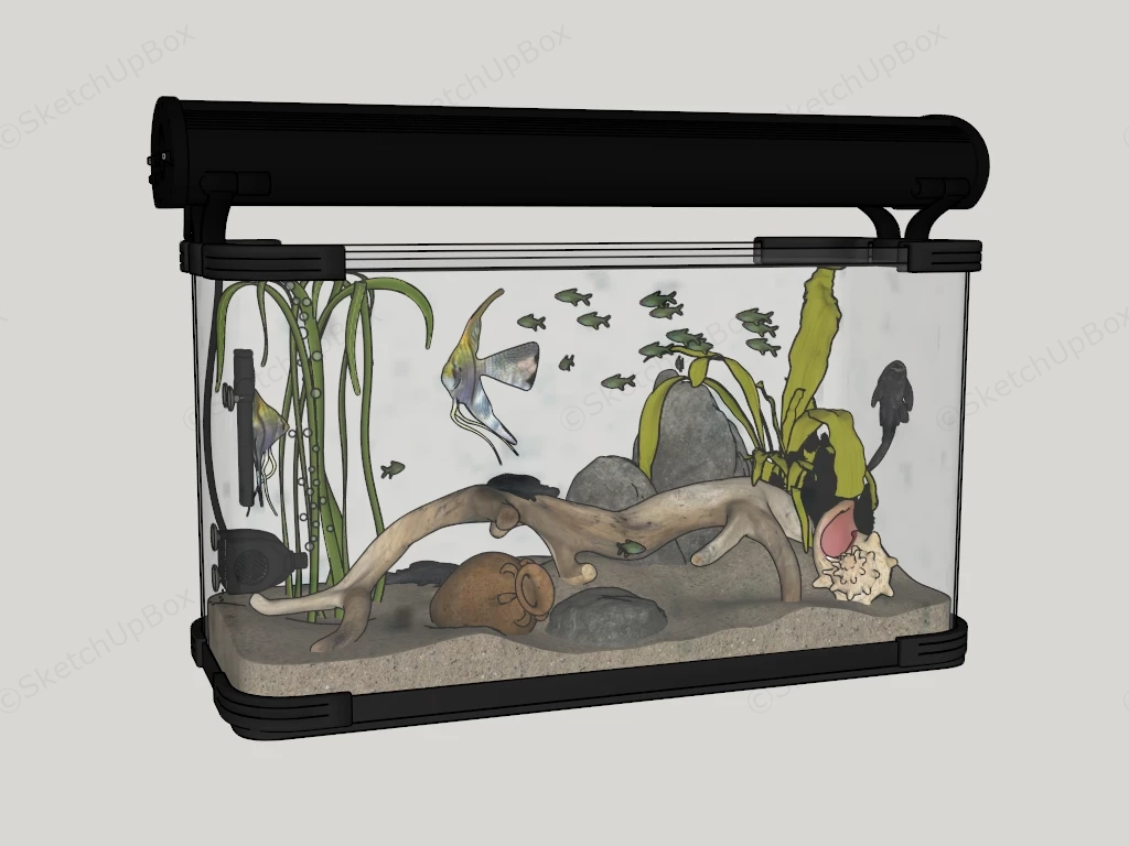 Aquascape Fish Tank sketchup model preview - SketchupBox