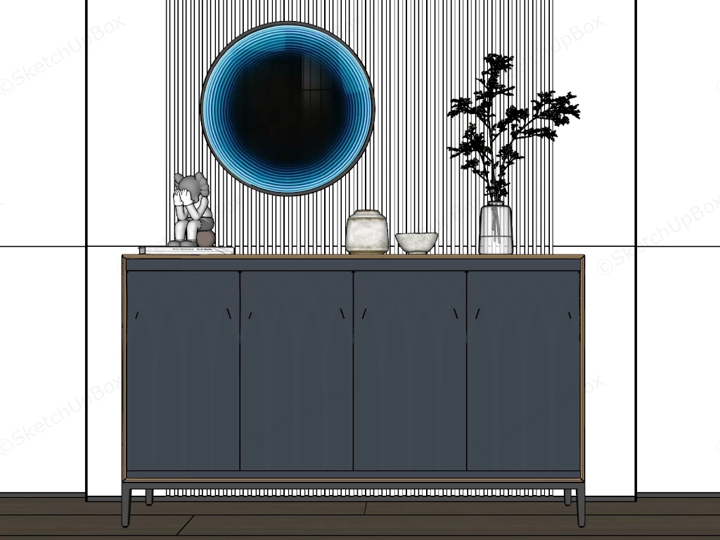 Entryway Console Cabinet Ideas sketchup model preview - SketchupBox