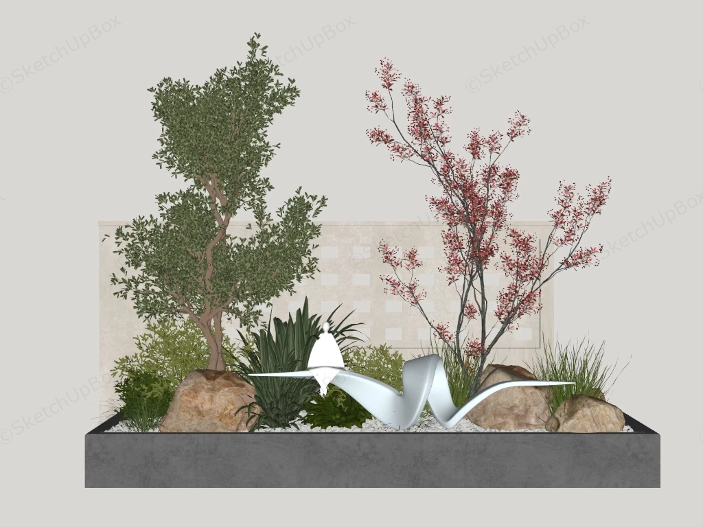 Patio Raised Garden Bed sketchup model preview - SketchupBox
