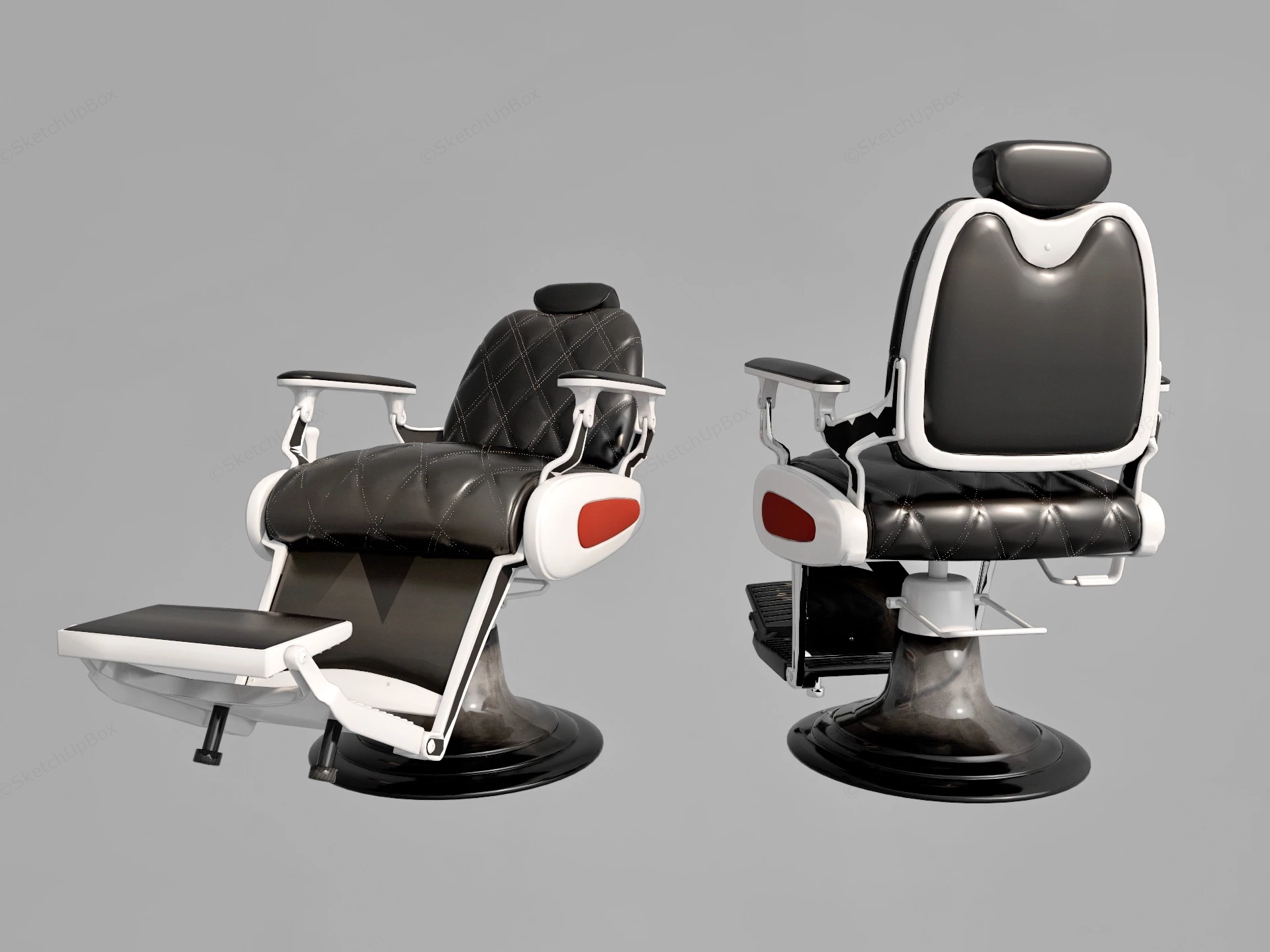 Modern Barber Chairs sketchup model preview - SketchupBox