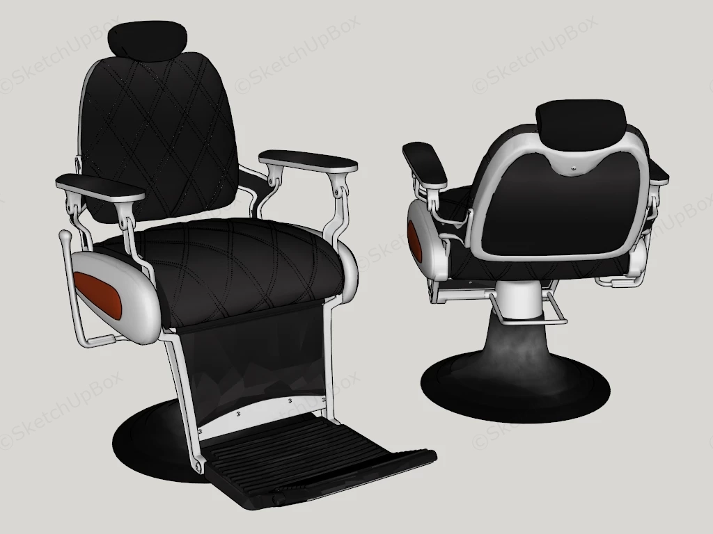 Modern Barber Chairs sketchup model preview - SketchupBox