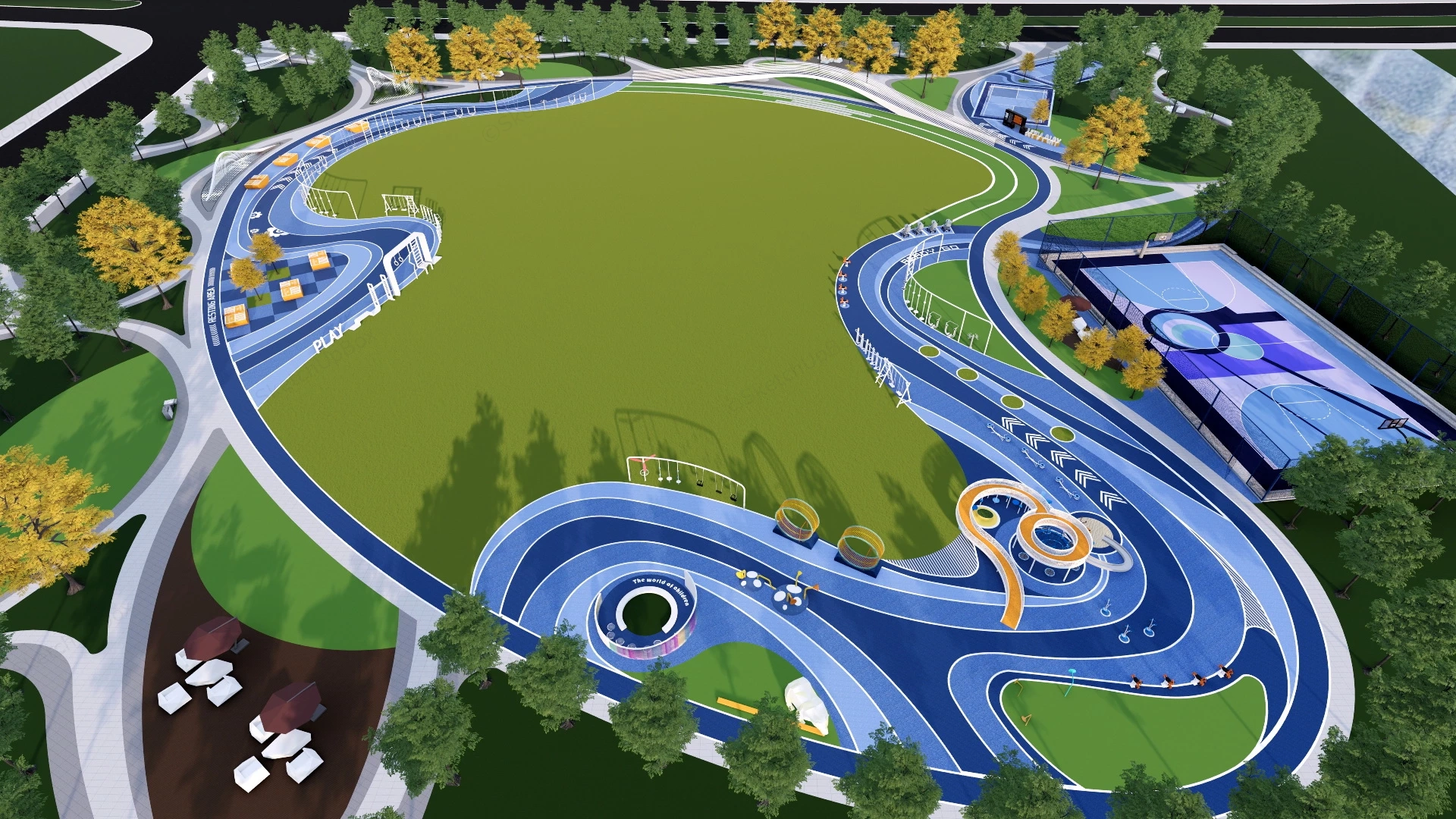Citizen Sports Park & Playground Design sketchup model preview - SketchupBox