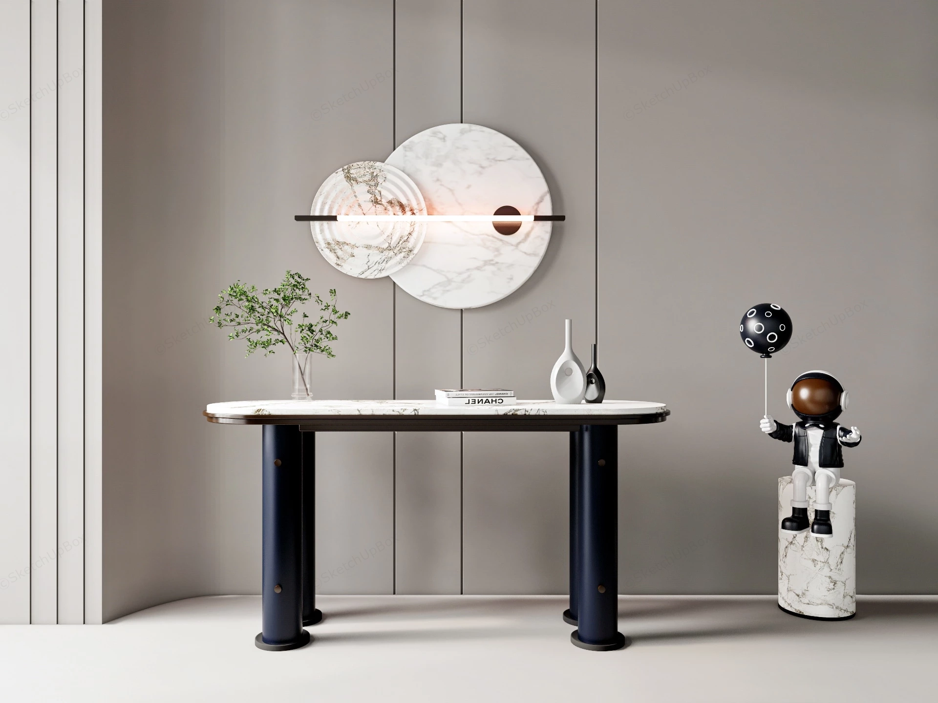 Entryway Accent Console Table sketchup model preview - SketchupBox