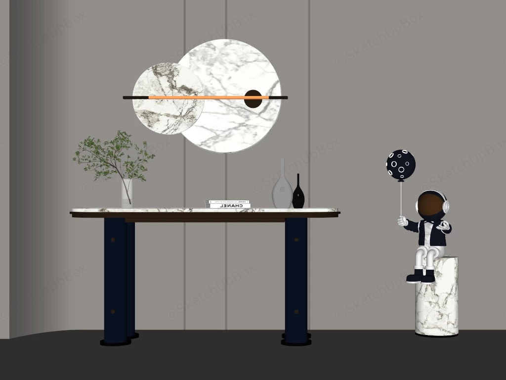 Entryway Accent Console Table sketchup model preview - SketchupBox