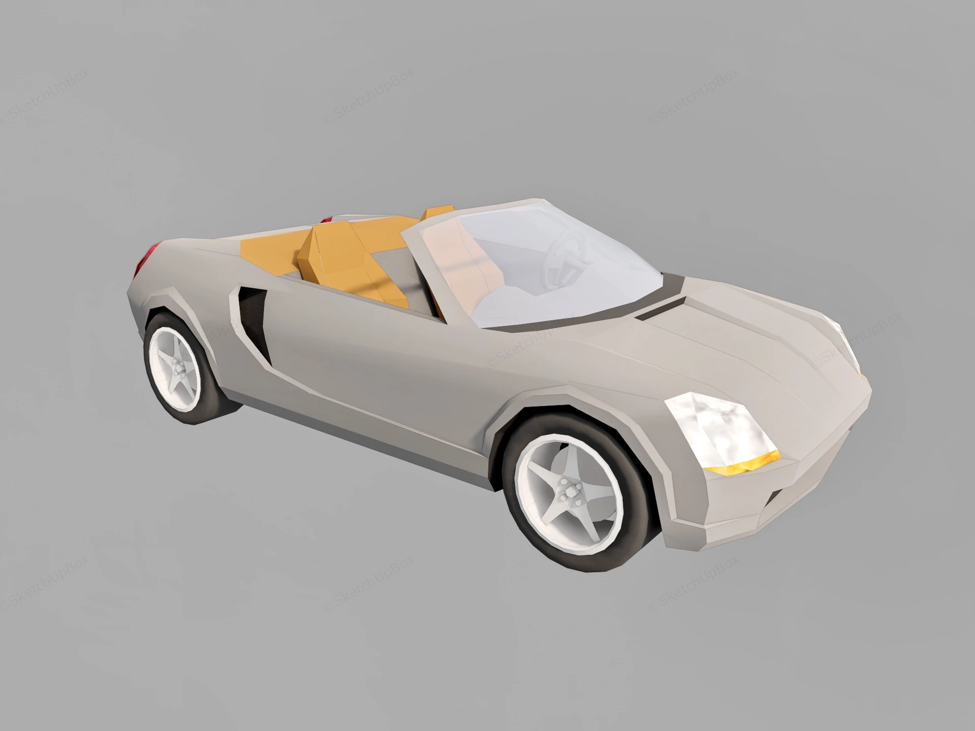 Sports Convertible Car sketchup model preview - SketchupBox