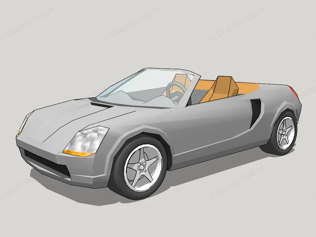 Sports Convertible Car sketchup model preview - SketchupBox