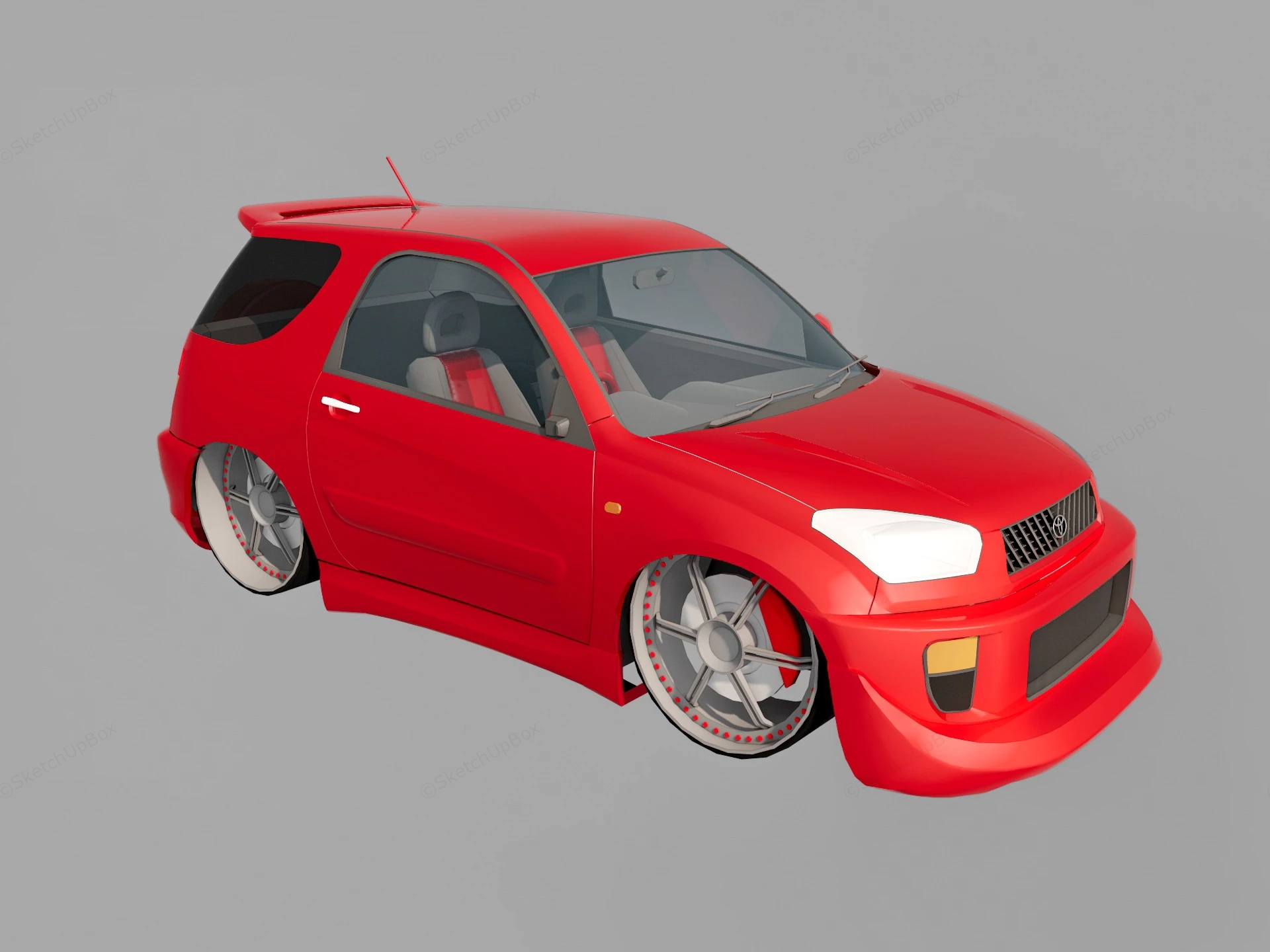 Toyota Starlet GT Turbo sketchup model preview - SketchupBox