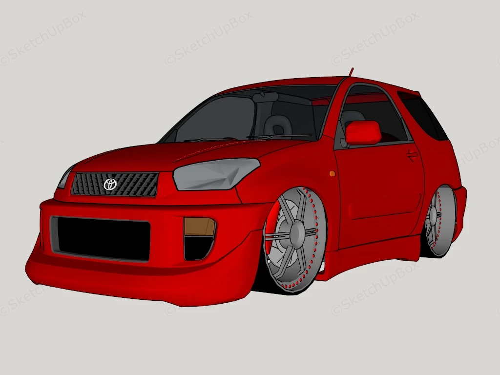 Toyota Starlet GT Turbo sketchup model preview - SketchupBox