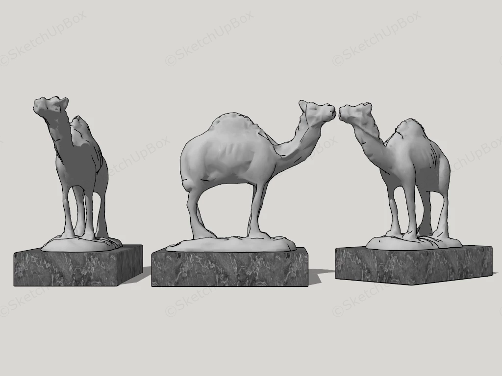 Decorative Camel Statues sketchup model preview - SketchupBox