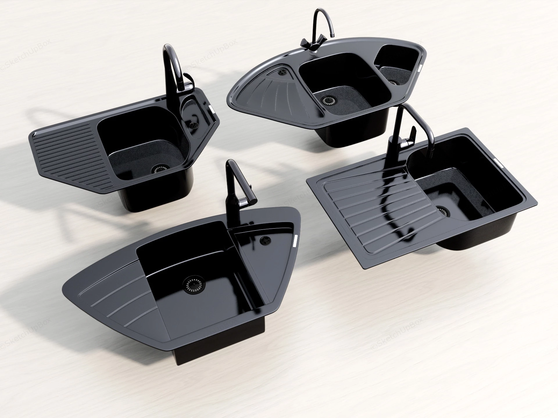 Modern Kitchen Sink Designs sketchup model preview - SketchupBox