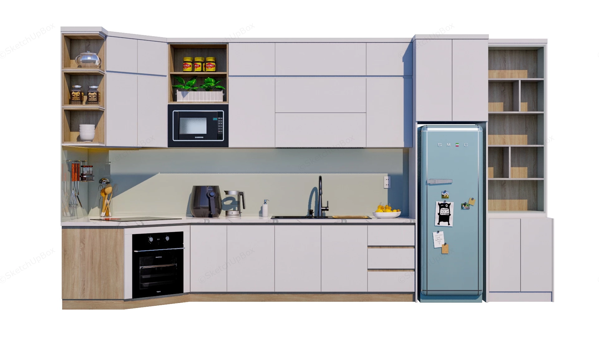 Modern Kitchen Cabinets Design sketchup model preview - SketchupBox
