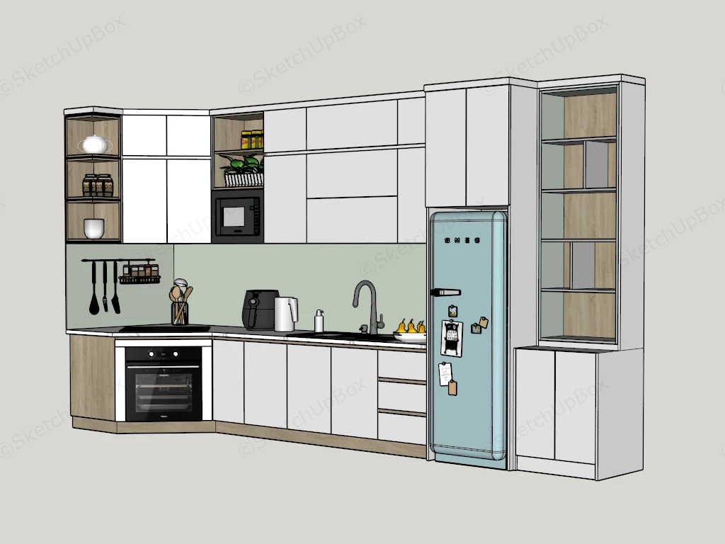 Modern Kitchen Cabinets Design sketchup model preview - SketchupBox