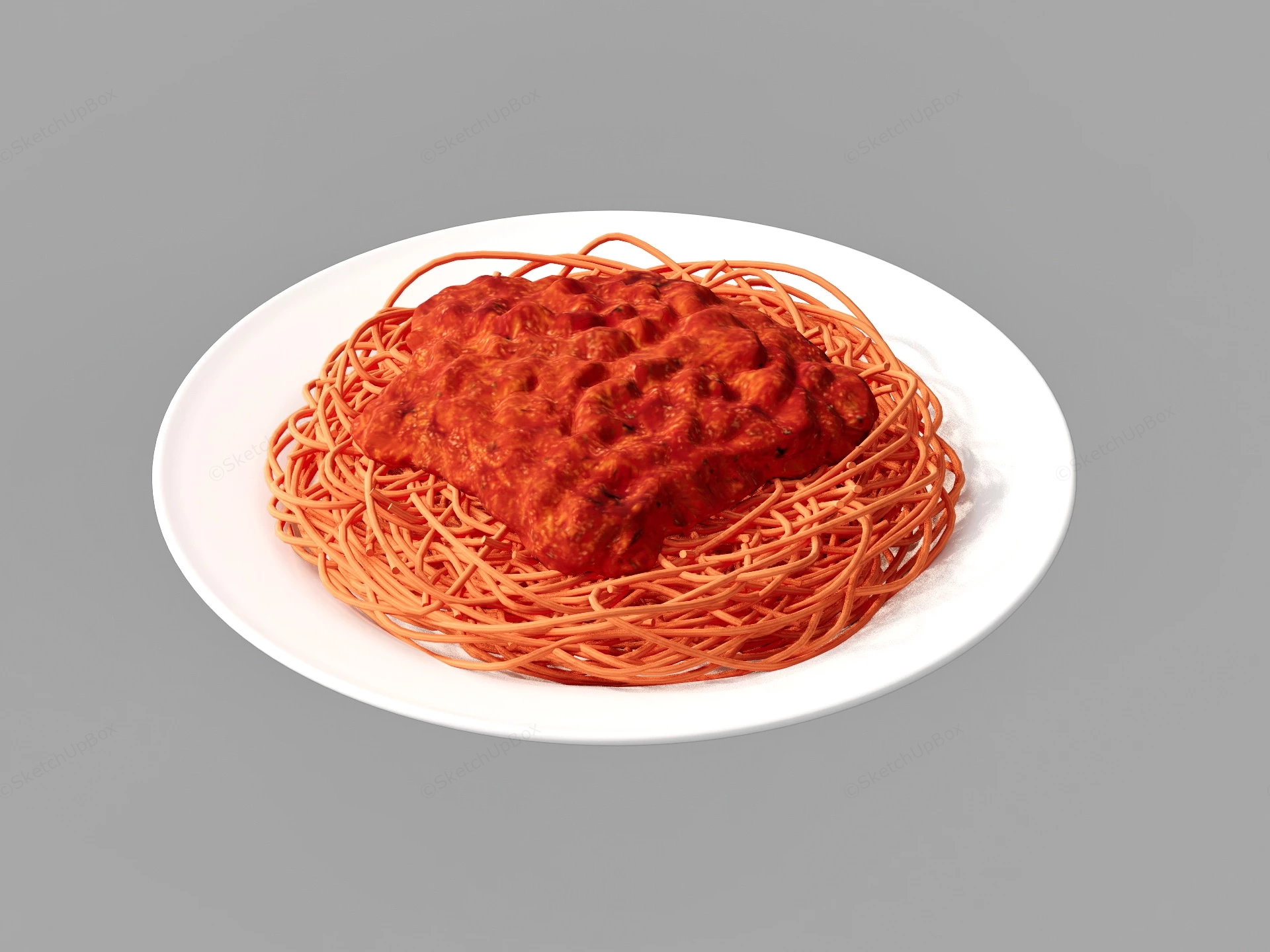 Spaghetti Bolognese sketchup model preview - SketchupBox