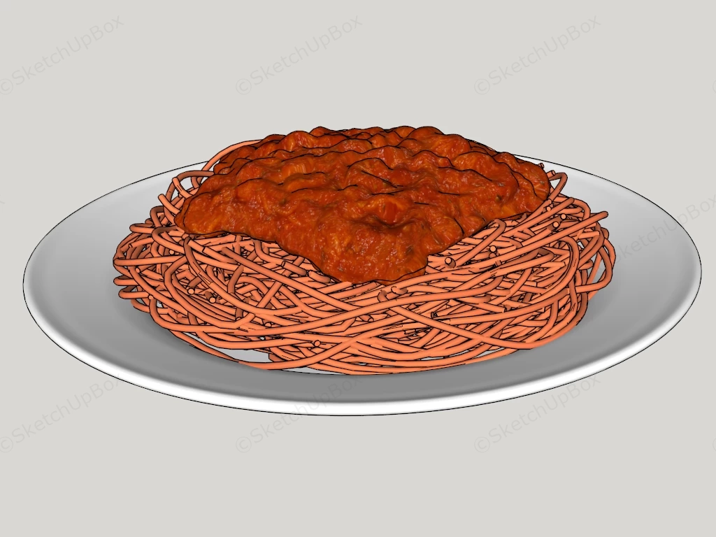 Spaghetti Bolognese sketchup model preview - SketchupBox