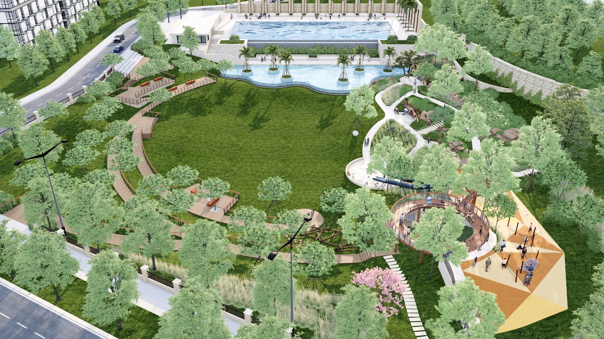 Urban Park & Playground Design sketchup model preview - SketchupBox