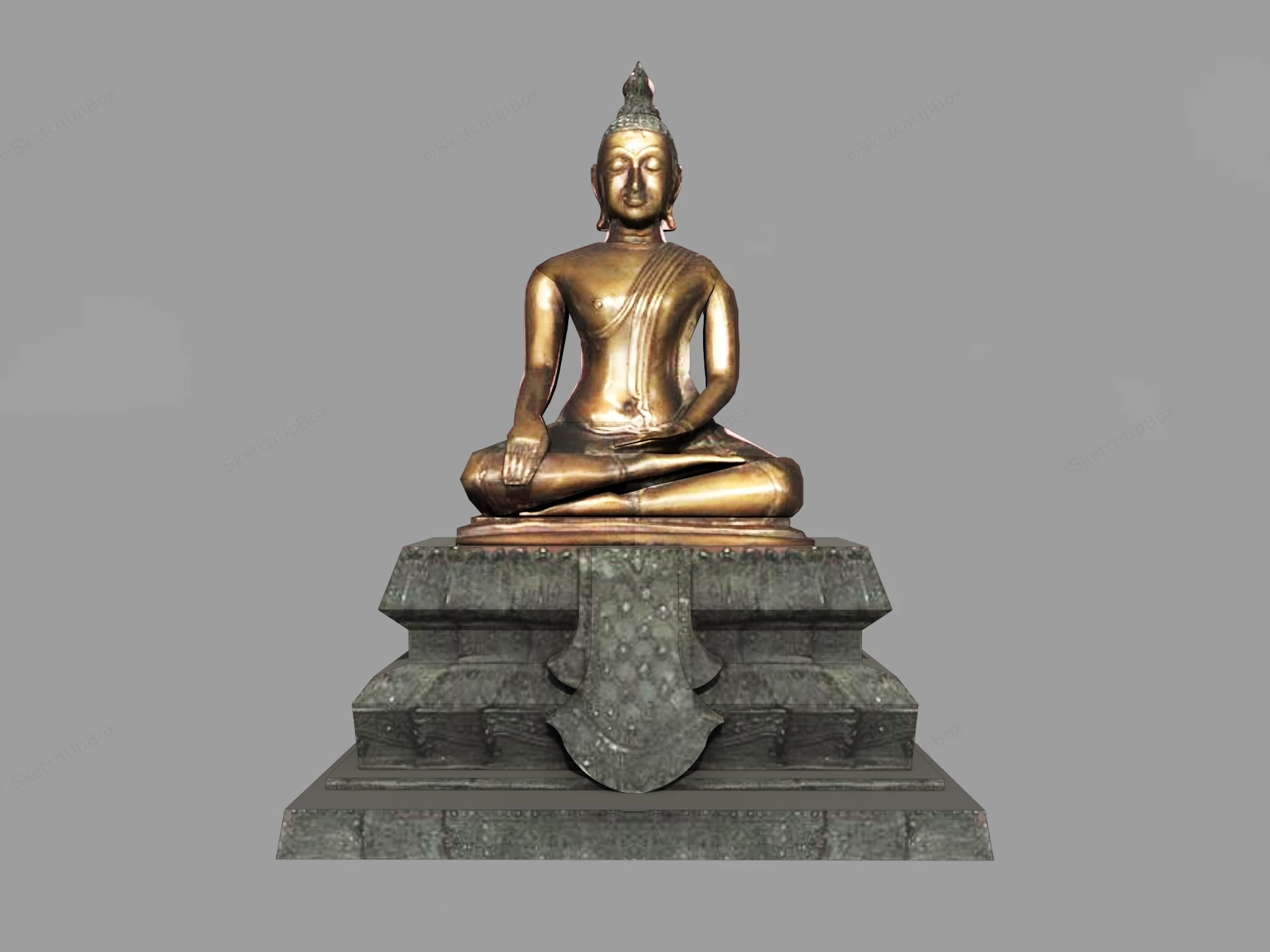 Thai Buddha Statue sketchup model preview - SketchupBox