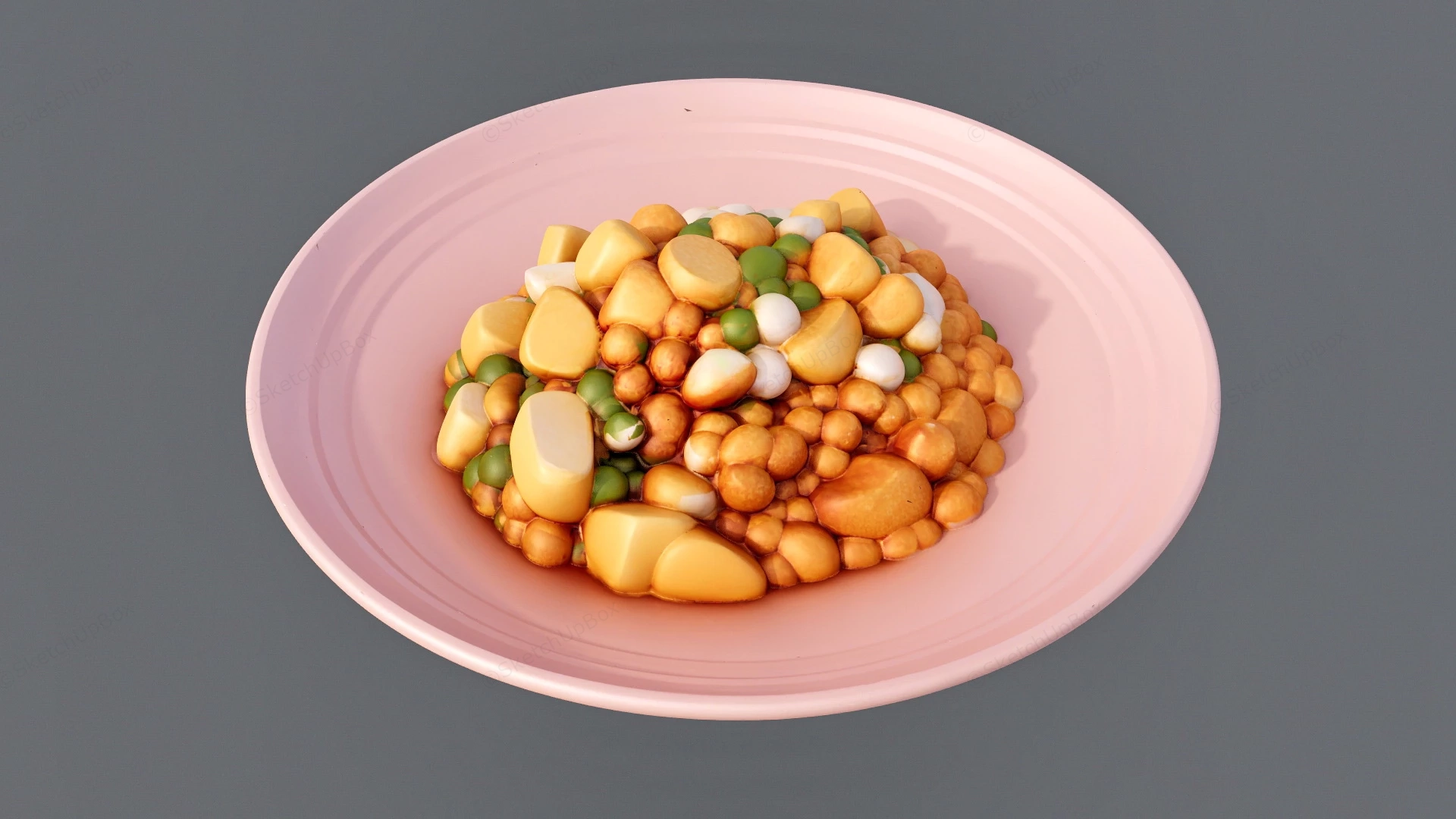 Kung Pao Chicken Chinese Dish sketchup model preview - SketchupBox