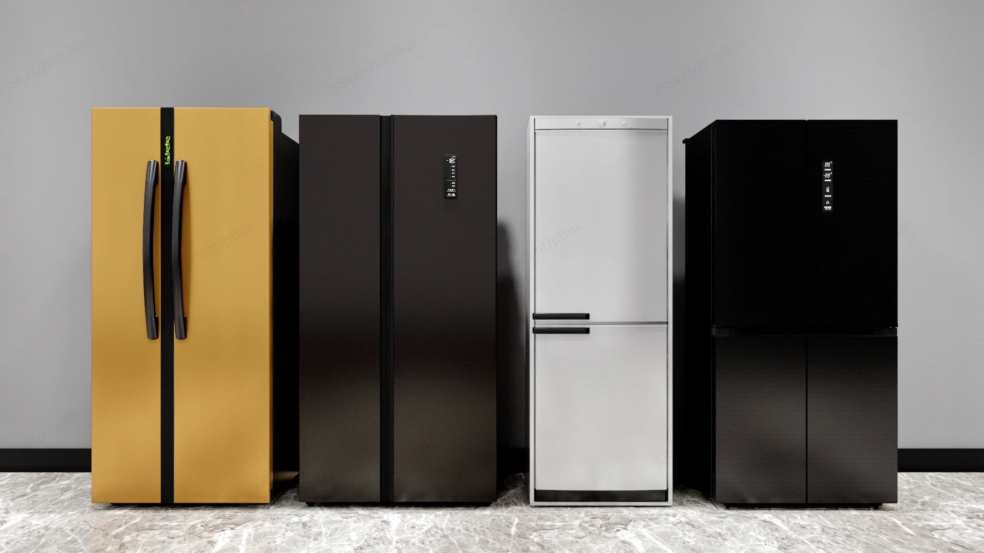 Modern Family Smart Fridges sketchup model preview - SketchupBox