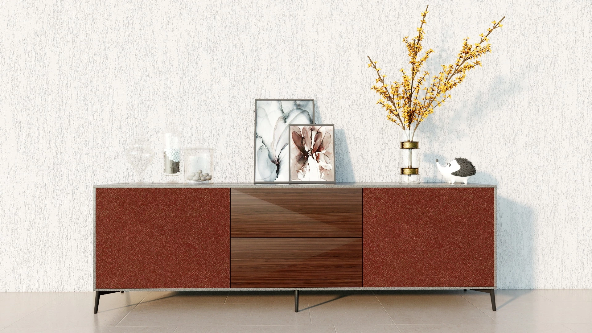 Luxury Console Sideboard Cabinet sketchup model preview - SketchupBox