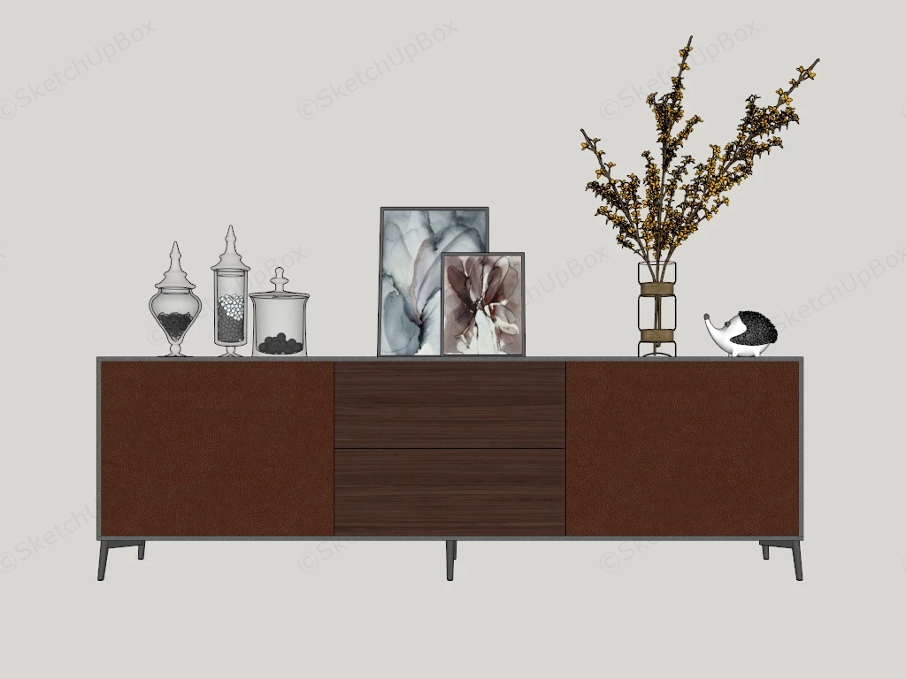 Luxury Console Sideboard Cabinet sketchup model preview - SketchupBox
