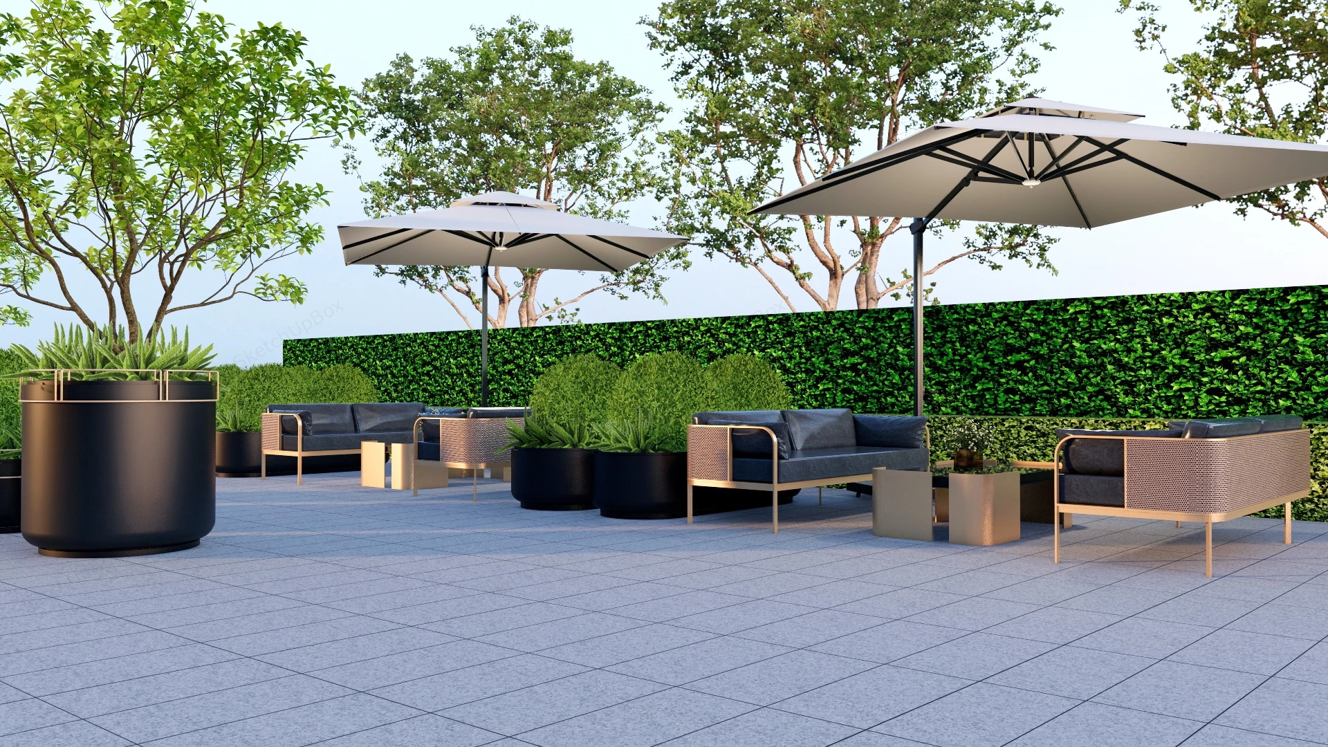 Coffee Shop Patio Ideas sketchup model preview - SketchupBox