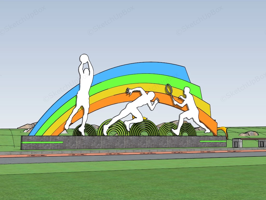 Sports Park Sculpture sketchup model preview - SketchupBox