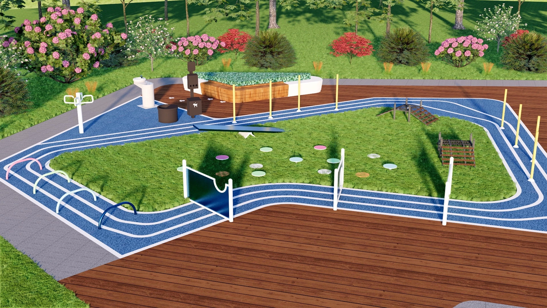 Dog Park Playground sketchup model preview - SketchupBox