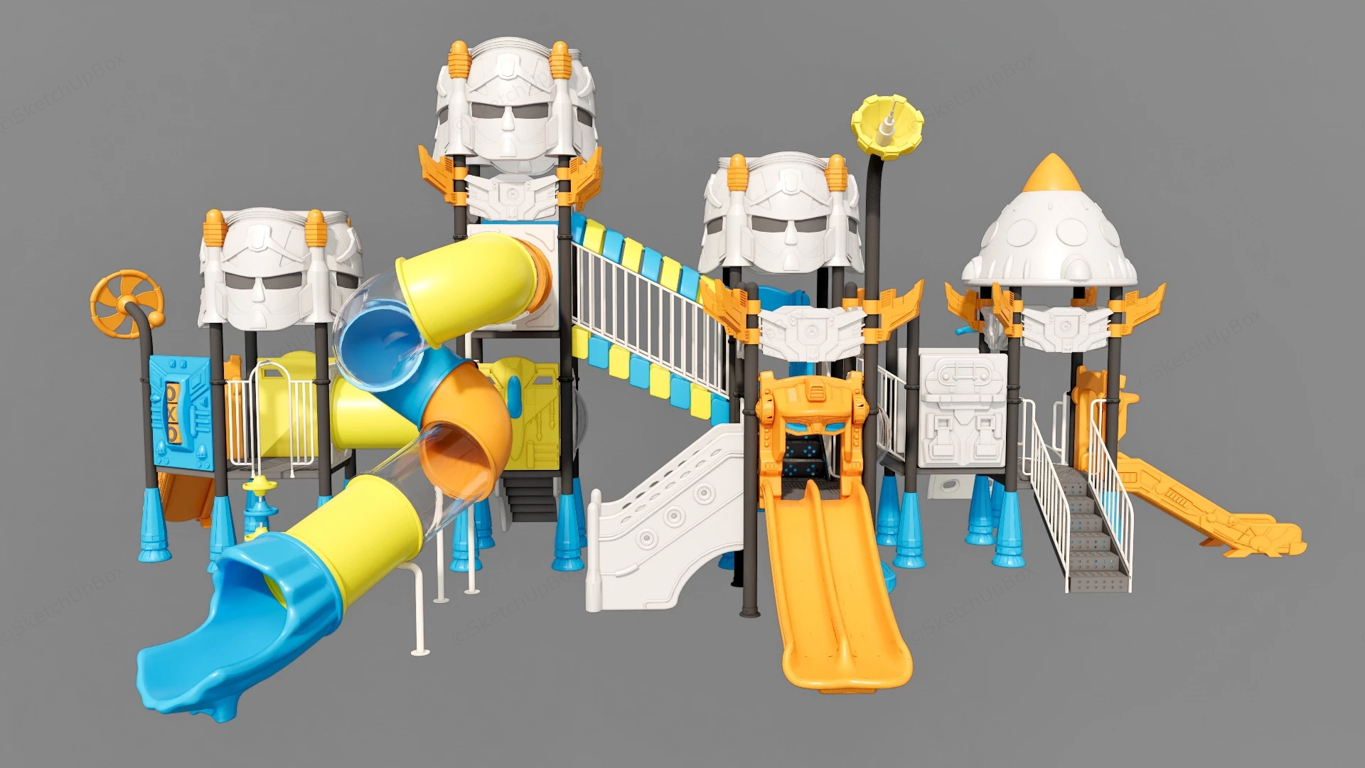 Outdoor Plastic Playset sketchup model preview - SketchupBox