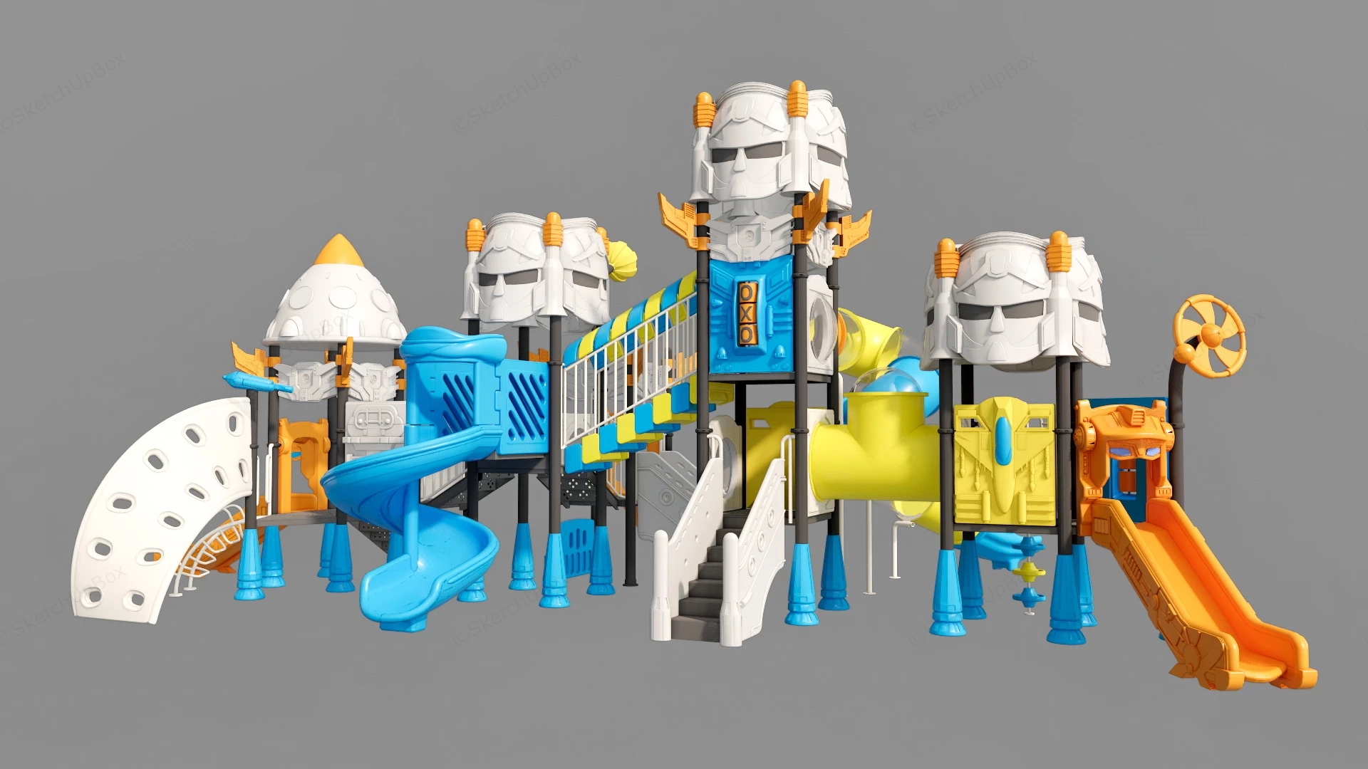 Outdoor Plastic Playset sketchup model preview - SketchupBox