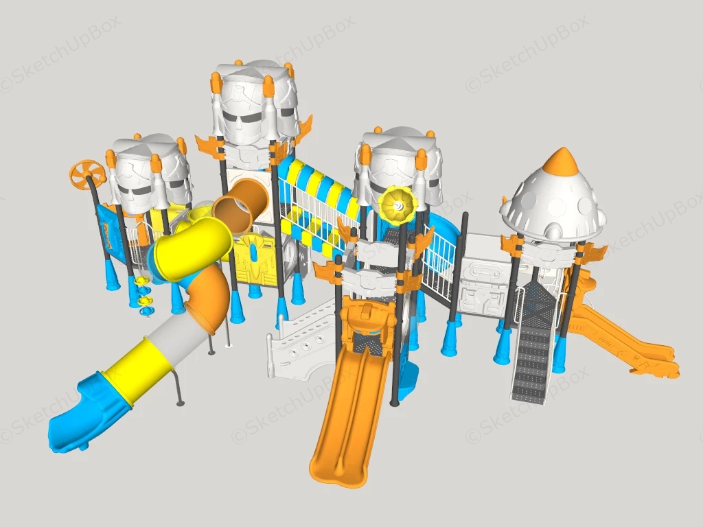 Outdoor Plastic Playset sketchup model preview - SketchupBox