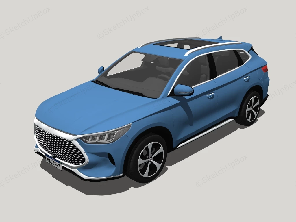 BYD Song Plus sketchup model preview - SketchupBox