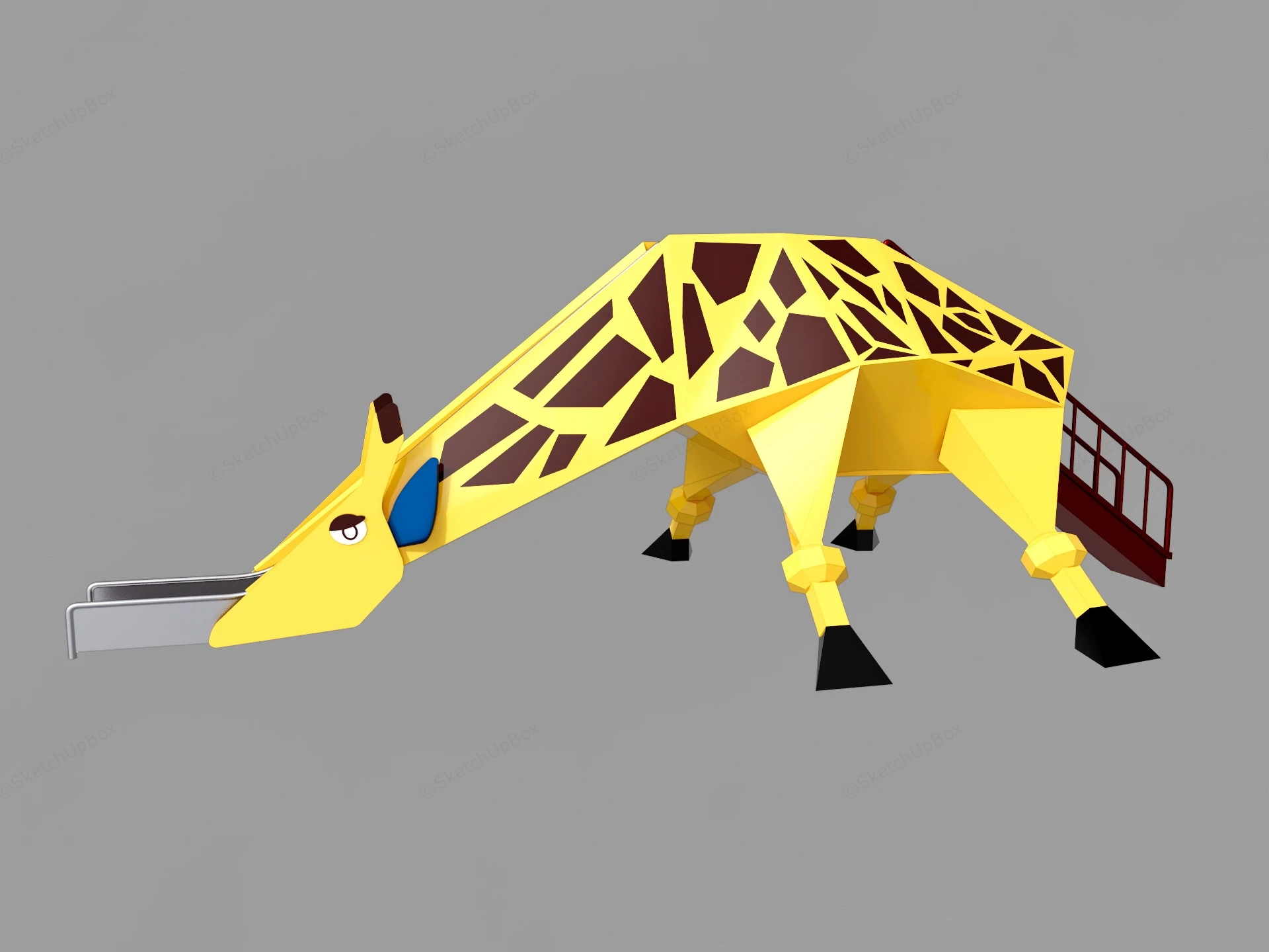 Kids Giraffe Slide sketchup model preview - SketchupBox