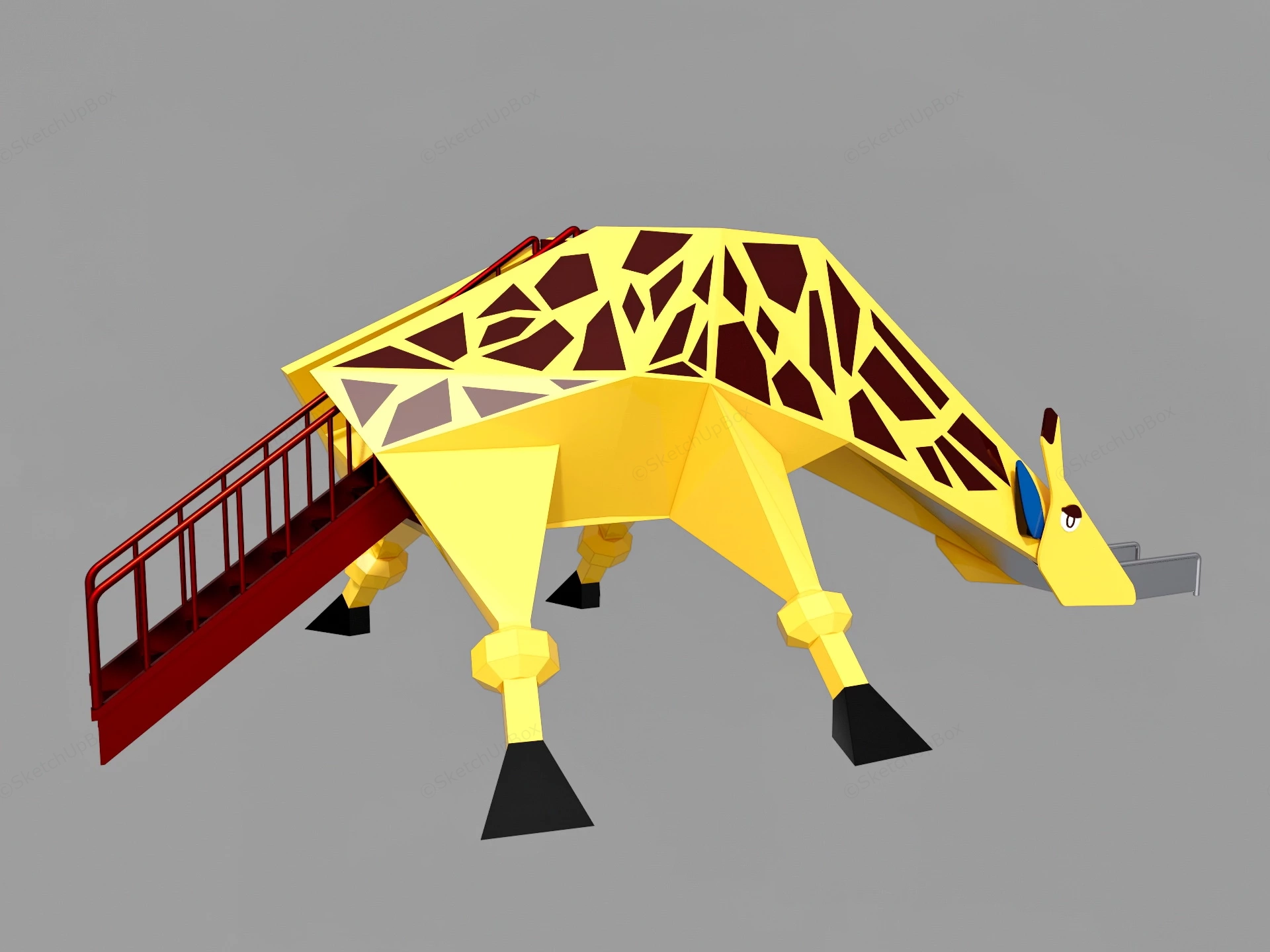 Kids Giraffe Slide sketchup model preview - SketchupBox