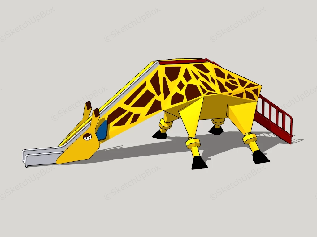 Kids Giraffe Slide sketchup model preview - SketchupBox