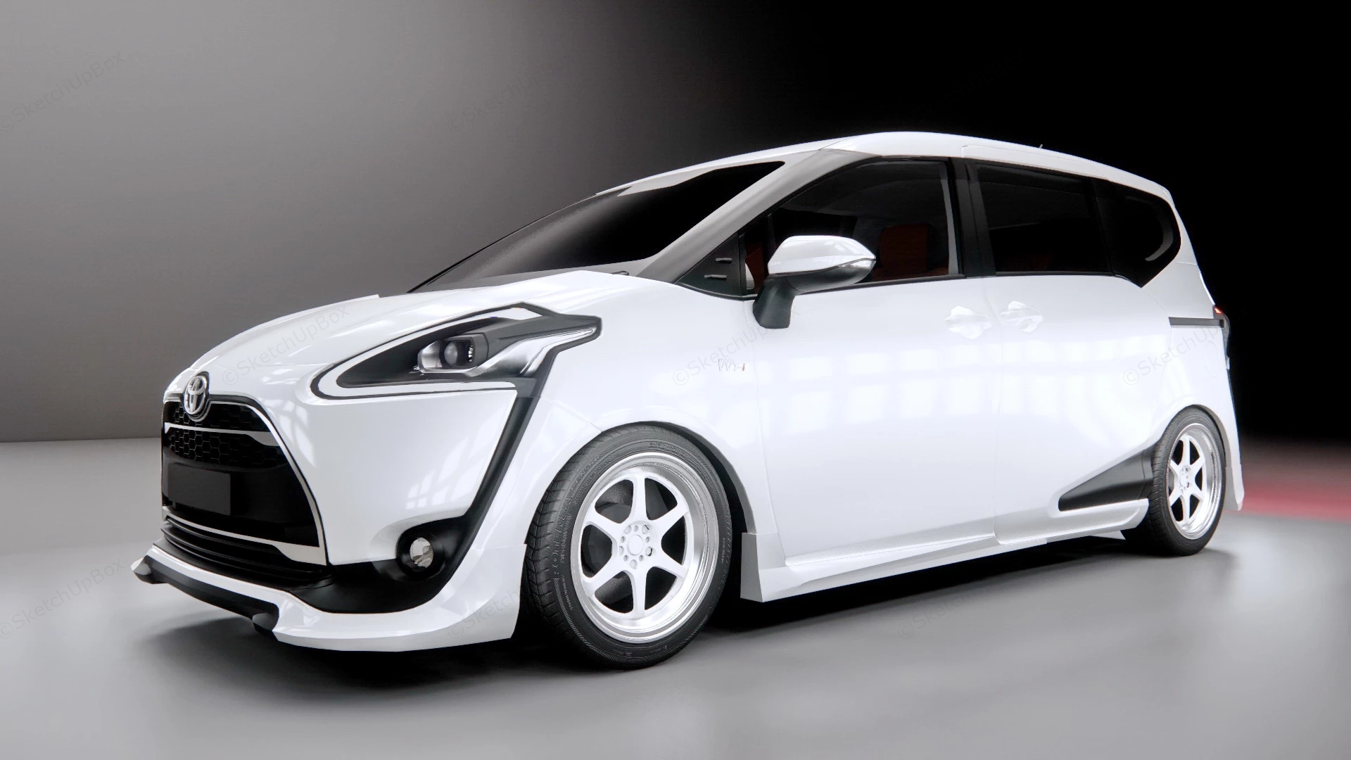 Toyota Sienta Mini MPV sketchup model preview - SketchupBox