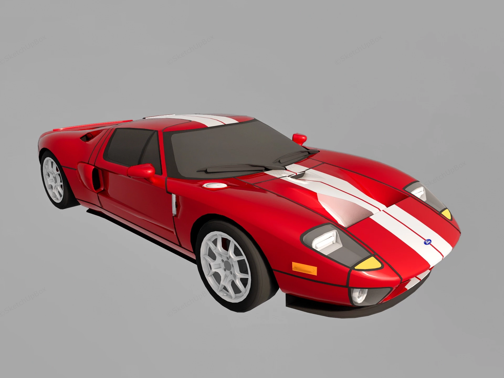 Ford GT40 Race Car sketchup model preview - SketchupBox