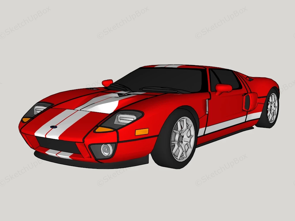 Ford GT40 Race Car sketchup model preview - SketchupBox